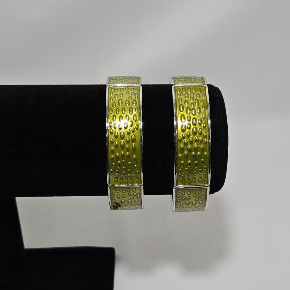 Lia Sophia Silver/Olive Green Enamel Quench-Bracelets #1018